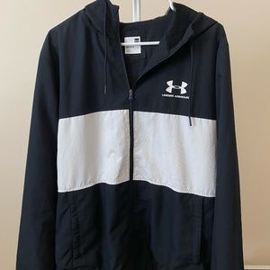 Under Armour Wind Jacket- Large, Black & White